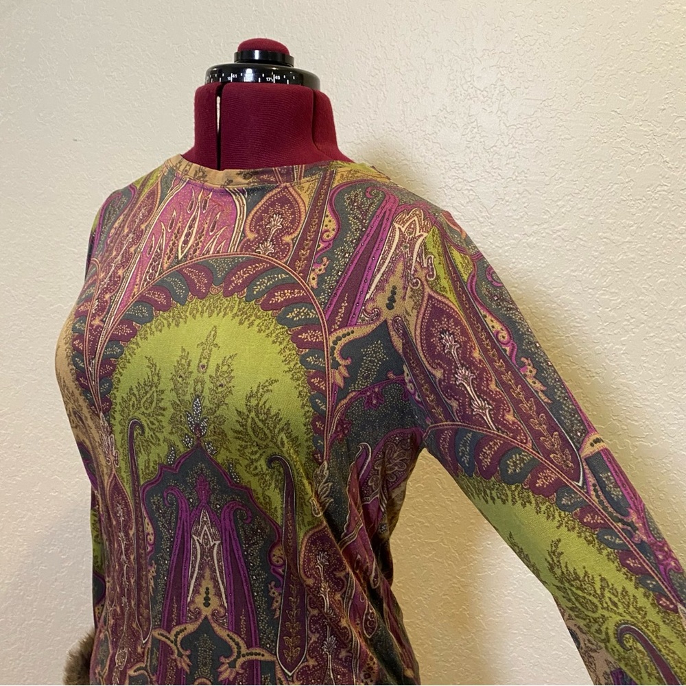 Lynn Ritchie | Abstract Pattern Long Sleeve Blous… - image 5